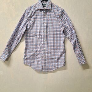 Ralph Lauren Mens Small 32/33 Plaid Button Down Shirt Long Sleeve Cotton